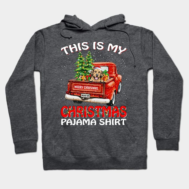 This Is My Christmas Pajama Shirt Golden Retriever Truck Tree Hoodie by intelus
